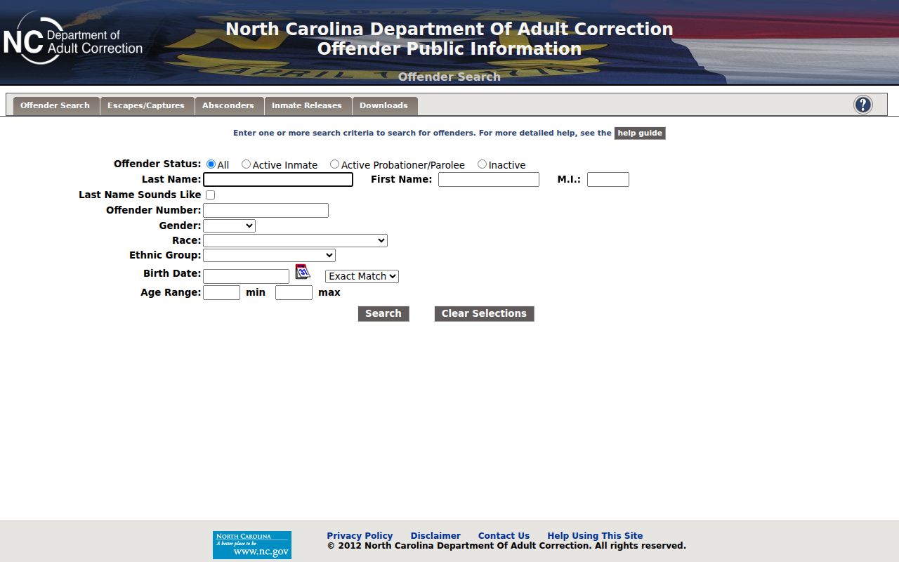 North Carolina state custody search for Caldwell County arrest records