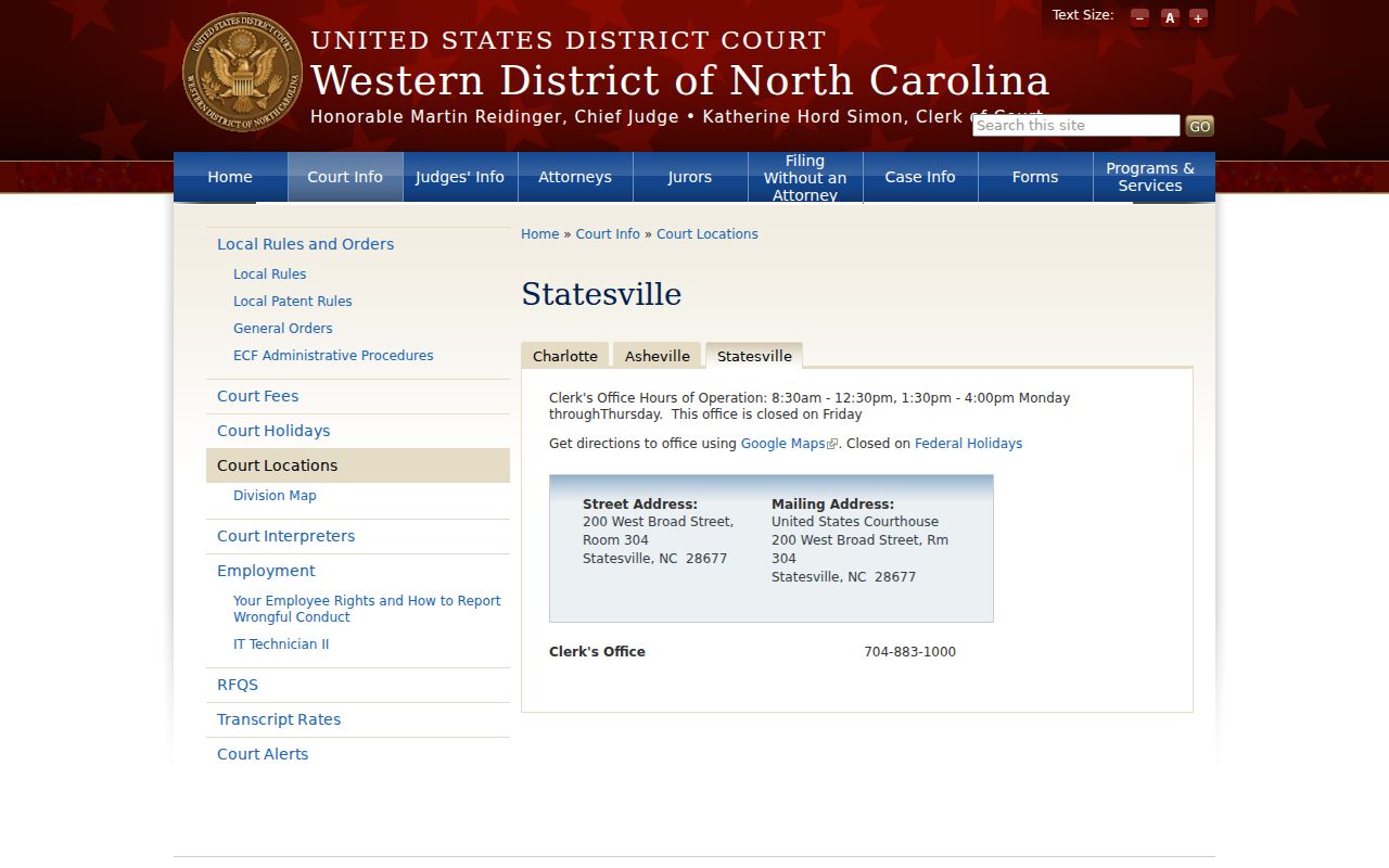 Federal courthouse serving Caldwell County criminal court cases