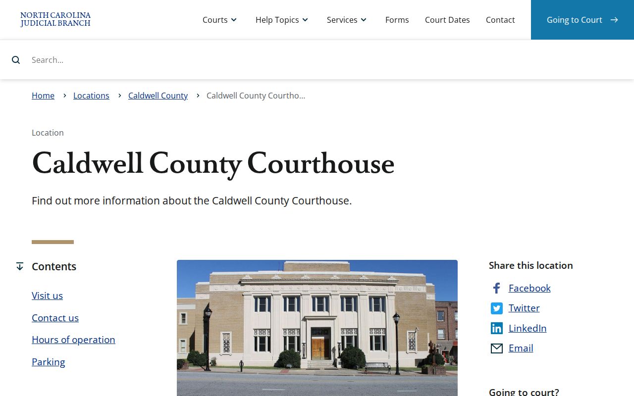 Caldwell County criminal court records courthouse information