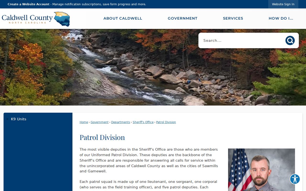 Caldwell County warrant and criminal records patrol jurisdiction